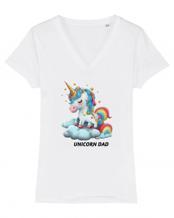 Unicorn mesaj UNICORN dad,  design 1 White