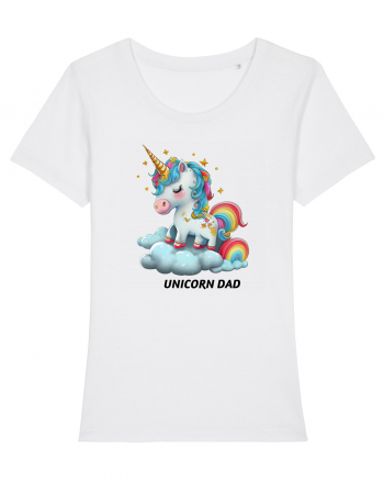 Unicorn mesaj UNICORN dad,  design 1 White