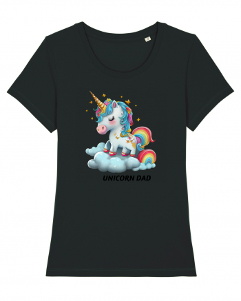 Unicorn mesaj UNICORN dad,  design 1 Black