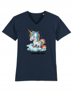 Unicorn mesaj UNICORN dad,  design 1 Tricou mânecă scurtă guler V Bărbat Presenter