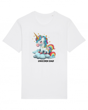 Unicorn mesaj UNICORN dad,  design 1 White