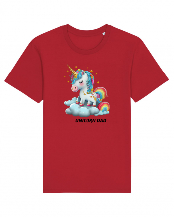 Unicorn mesaj UNICORN dad,  design 1 Red