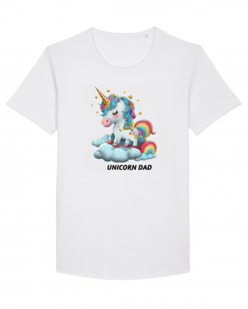 Unicorn mesaj UNICORN dad,  design 1 White