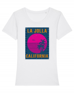 La Jolla California Tricou mânecă scurtă guler larg fitted Damă Expresser