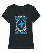 African Surf Culture Jeffreys Bay South Africa Tricou mânecă scurtă guler larg fitted Damă Expresser