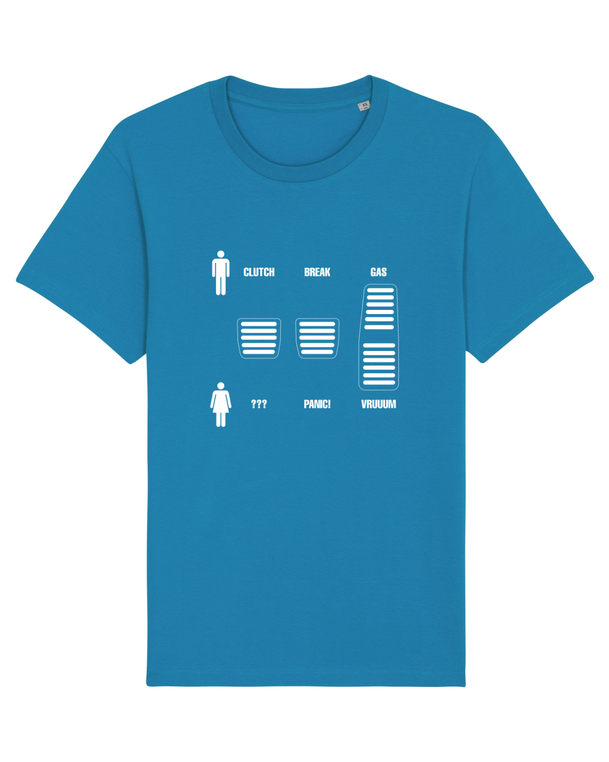 Tricou mânecă scurtă Unisex Rocker Azur
