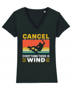 Cancel Everything There Is Wind Tricou mânecă scurtă guler V Damă Evoker