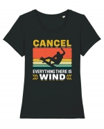 Cancel Everything There Is Wind Tricou mânecă scurtă guler larg fitted Damă Expresser