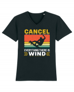 Cancel Everything There Is Wind Tricou mânecă scurtă guler V Bărbat Presenter