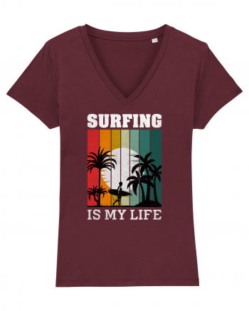 Surfing Is My Life Burgundy