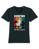 Surfing Is My Life Tricou mânecă scurtă guler V Bărbat Presenter