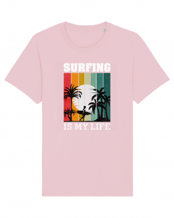 Surfing Is My Life Cotton Pink