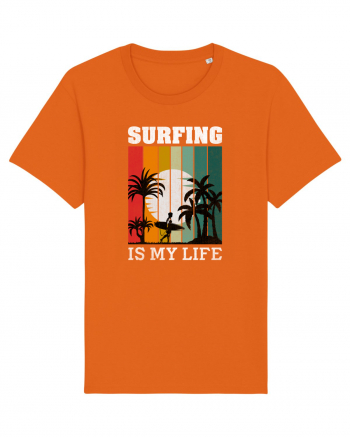 Surfing Is My Life Bright Orange