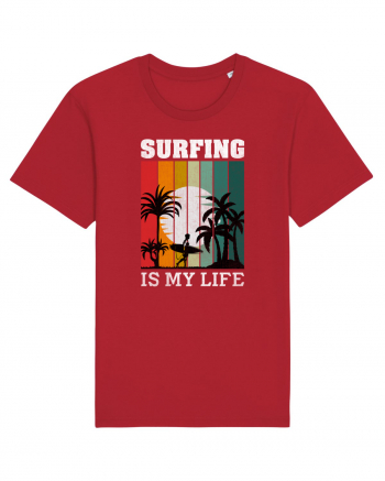 Surfing Is My Life Red