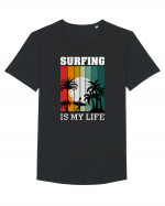 Surfing Is My Life Tricou mânecă scurtă guler larg Bărbat Skater