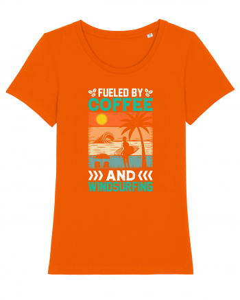 Fueled By Coffee And Windsurfing Bright Orange