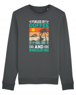 Fueled By Coffee And Windsurfing Bluză mânecă lungă Unisex Rise