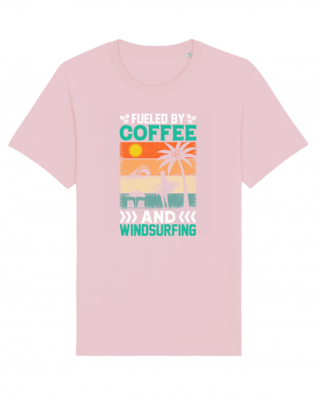 Fueled By Coffee And Windsurfing Cotton Pink