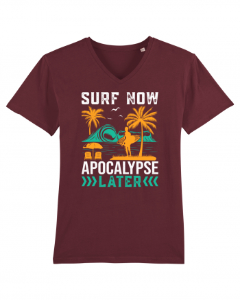 Surf Now Apocalypse Later Burgundy