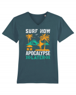 Surf Now Apocalypse Later Tricou mânecă scurtă guler V Bărbat Presenter