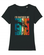 I'd rather be surfing Tricou mânecă scurtă guler larg fitted Damă Expresser