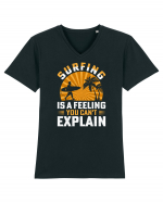 Surfing is a feeling you can't explain Tricou mânecă scurtă guler V Bărbat Presenter