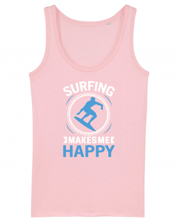 Surfing Makes Me Happy Cotton Pink