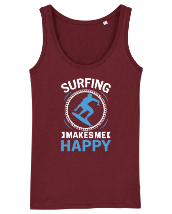 Surfing Makes Me Happy Burgundy