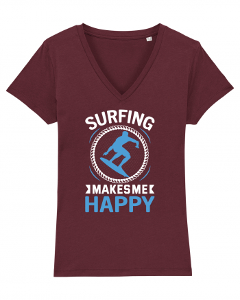 Surfing Makes Me Happy Burgundy