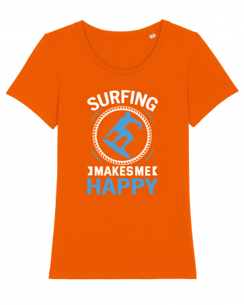 Surfing Makes Me Happy Bright Orange