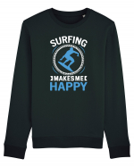 Surfing Makes Me Happy Bluză mânecă lungă Unisex Rise