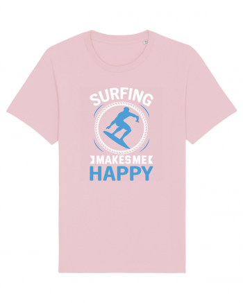 Surfing Makes Me Happy Cotton Pink