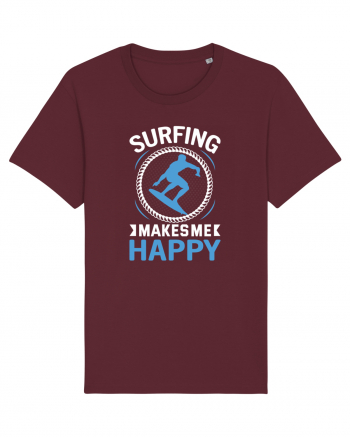 Surfing Makes Me Happy Burgundy