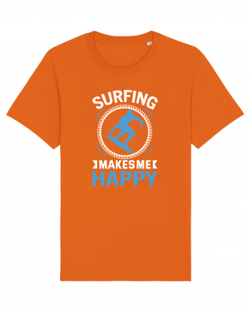 Surfing Makes Me Happy Bright Orange