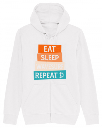 Eat Sleep Wavesurf Repeat White