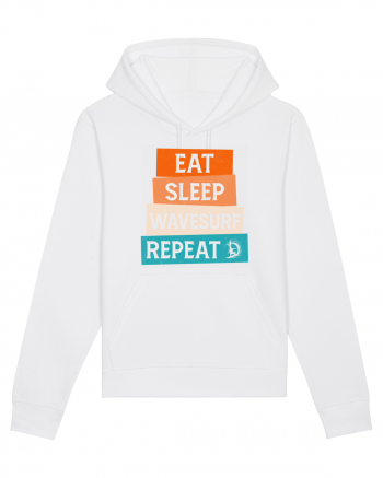 Eat Sleep Wavesurf Repeat White