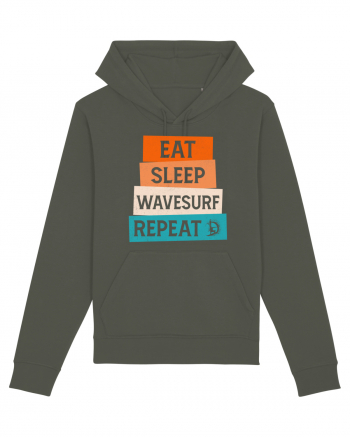 Eat Sleep Wavesurf Repeat Khaki