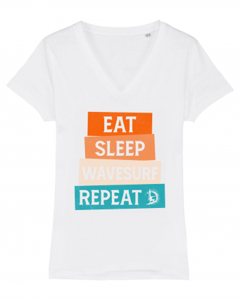 Eat Sleep Wavesurf Repeat White