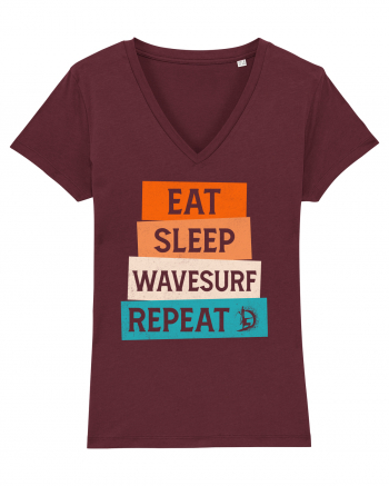 Eat Sleep Wavesurf Repeat Burgundy