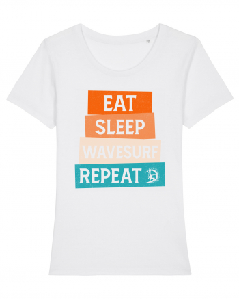 Eat Sleep Wavesurf Repeat White