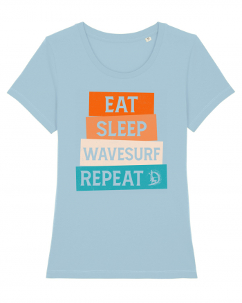 Eat Sleep Wavesurf Repeat Sky Blue