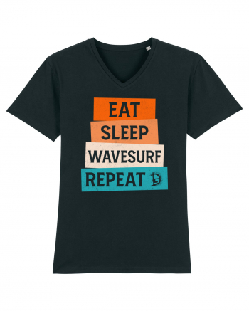 Eat Sleep Wavesurf Repeat Black