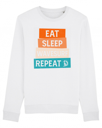 Eat Sleep Wavesurf Repeat White