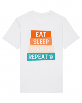 Eat Sleep Wavesurf Repeat White