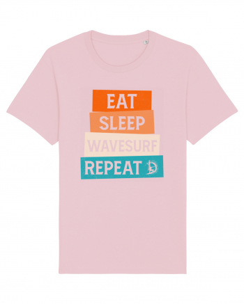 Eat Sleep Wavesurf Repeat Cotton Pink