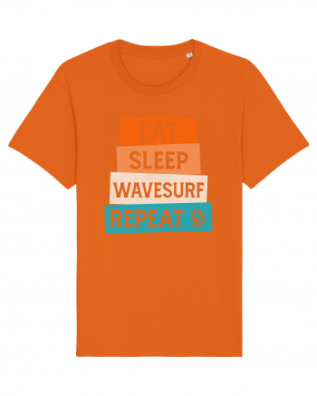 Eat Sleep Wavesurf Repeat Bright Orange