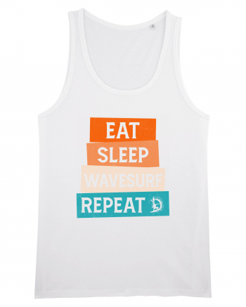 Eat Sleep Wavesurf Repeat White