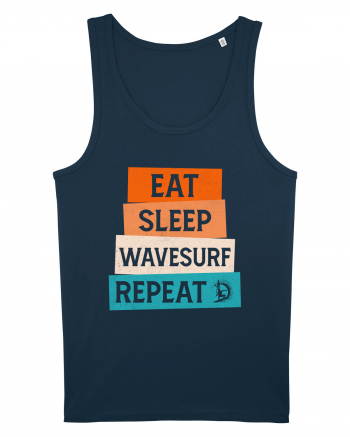 Eat Sleep Wavesurf Repeat Navy