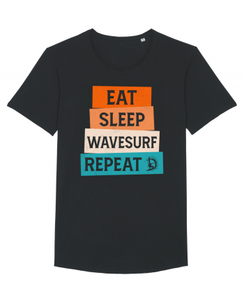 Eat Sleep Wavesurf Repeat Black