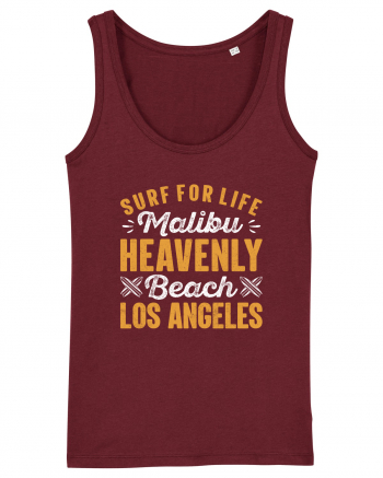 Surf For Life Malibu Heavenly Beach Los Angeles Burgundy